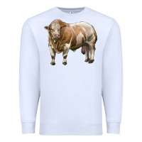 White simmental bull Premium Sweatshirt - LillyAllenDesigns