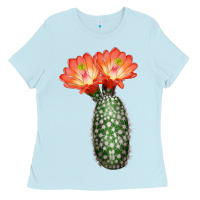 Baby Blue King Cup Cactus Ladies Tee - LillyAllenDesigns