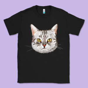 American Shorthair Cat Face Classic Tee Designed By Lillyallendesigns