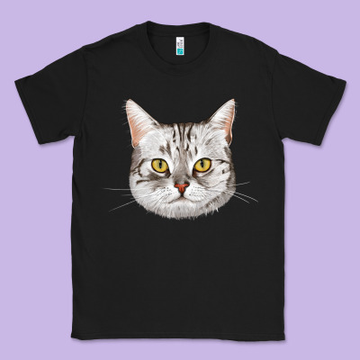 American Shorthair Cat Face Classic Tee Designed By Lillyallendesigns