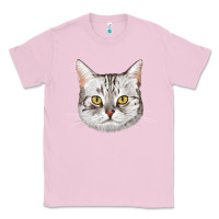 Bubblegum Pink American Shorthair Cat Face Classic Tee - LillyAllenDesigns