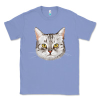 Colony Blue American Shorthair Cat Face Classic Tee - LillyAllenDesigns