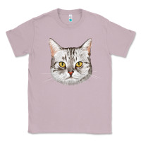Lilac American Shorthair Cat Face Classic Tee - LillyAllenDesigns