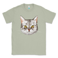 Matcha American Shorthair Cat Face Classic Tee - LillyAllenDesigns