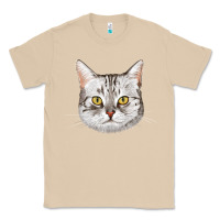 Mushroom American Shorthair Cat Face Classic Tee - LillyAllenDesigns