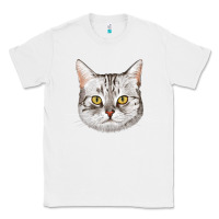 White American Shorthair Cat Face Classic Tee - LillyAllenDesigns