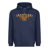Navy Painted Lady Heavyweight Hoodie - LillyAllenDesigns