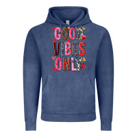 Vintage Denim Good vibes only Valentine's Day Vintage Hoodie - HowdyJamesFarm