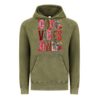 Vintage Olive Good vibes only Valentine's Day Vintage Hoodie - HowdyJamesFarm