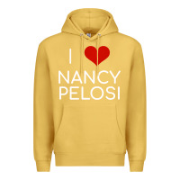 Antique Gold Limited Edition I Love Nancy Pelosi Heart Madam Speaker Democratic Pol Premium Hoodie - lanVoArt