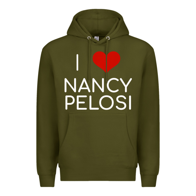 Limited Edition I Love Nancy Pelosi Heart Madam Speaker Democratic Pol Premium Hoodie by lanVoArt | Teevron