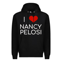 Black Limited Edition I Love Nancy Pelosi Heart Madam Speaker Democratic Pol Premium Hoodie - lanVoArt