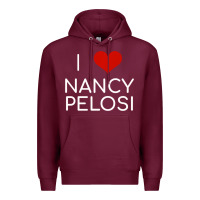 Burgundy Limited Edition I Love Nancy Pelosi Heart Madam Speaker Democratic Pol Premium Hoodie - lanVoArt