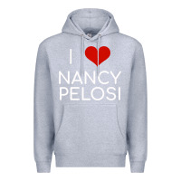 Heather Grey Limited Edition I Love Nancy Pelosi Heart Madam Speaker Democratic Pol Premium Hoodie - lanVoArt