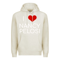 Oatmeal Heather Limited Edition I Love Nancy Pelosi Heart Madam Speaker Democratic Pol Premium Hoodie - lanVoArt