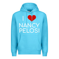 Ocean Blue Limited Edition I Love Nancy Pelosi Heart Madam Speaker Democratic Pol Premium Hoodie - lanVoArt