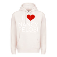 Pale Pink Limited Edition I Love Nancy Pelosi Heart Madam Speaker Democratic Pol Premium Hoodie - lanVoArt