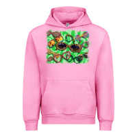 Fuchsia Pink sunglasses background Urban Hoodie - BarkalooDesign
