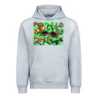 Heather Grey sunglasses background Urban Hoodie - BarkalooDesign