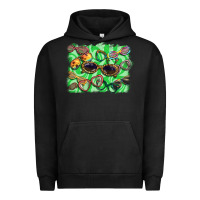 Pigment Black sunglasses background Urban Hoodie - BarkalooDesign