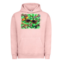 Pigment Salmon sunglasses background Urban Hoodie - BarkalooDesign