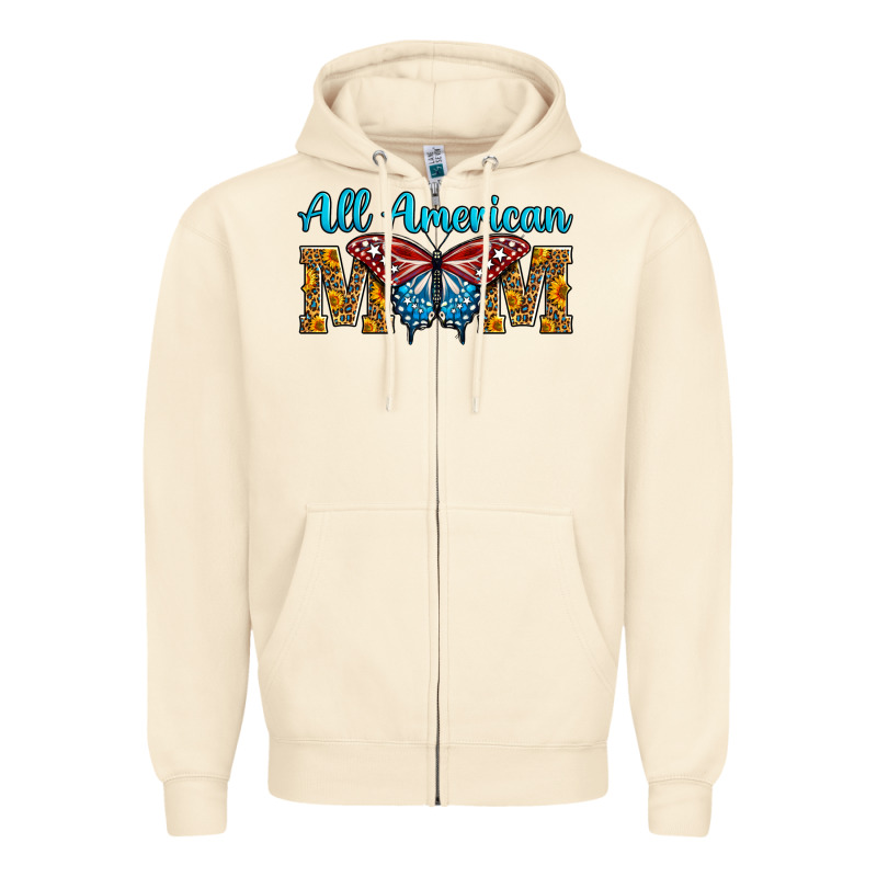 All American Mom Butterfly Zipper Hoodie by LillyAllenDesigns | Teevron