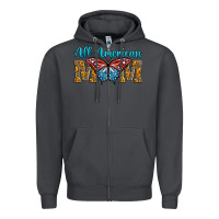 Smoke All American Mom Butterfly Zipper Hoodie - LillyAllenDesigns