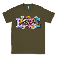 Army Green dog paw love Classic Tee - RanaPortraitStore