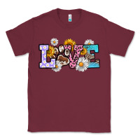 Burgundy dog paw love Classic Tee - RanaPortraitStore