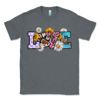 Charcoal Heather dog paw love Classic Tee - RanaPortraitStore
