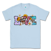 Dusty Blue dog paw love Classic Tee - RanaPortraitStore