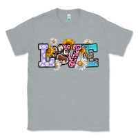 Heather Grey dog paw love Classic Tee - RanaPortraitStore