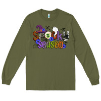 Army Green spooky season Long Sleeve Tee - CowGirlArtShop