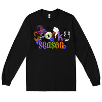 Black spooky season Long Sleeve Tee - CowGirlArtShop