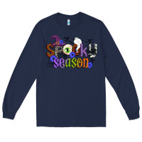 Navy spooky season Long Sleeve Tee - CowGirlArtShop