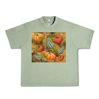 Oil Green Fall Urban Heavy Tee - NancyCooperArtShop