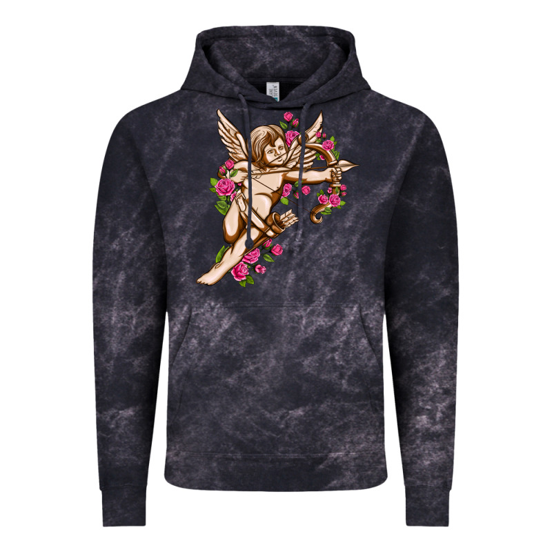 Cupid With Rose Valentine's Day Vintage Hoodie by HowdyJamesFarm | Teevron