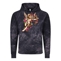 Cloud Black Cupid with rose Valentine's Day Vintage Hoodie - HowdyJamesFarm