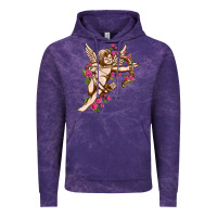 Cloud Purple Cupid with rose Valentine's Day Vintage Hoodie - HowdyJamesFarm