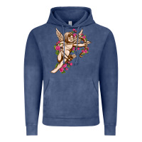 Vintage Denim Cupid with rose Valentine's Day Vintage Hoodie - HowdyJamesFarm