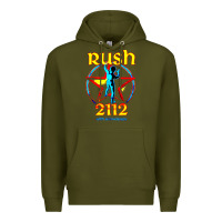 Army Green rush blue starman 2112  40th anniversary Premium Hoodie - lanVoArt