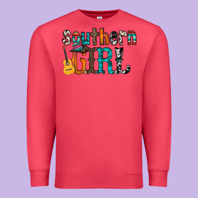 Southern Girl Premium Sweatshirt Designed By Racoondesign