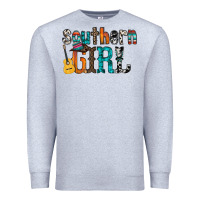 Heather Grey southern girl Premium Sweatshirt - RacoonDesign