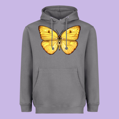 Cloudless Sulphur Butterfly Heavyweight Hoodie Designed By Lillyallendesigns