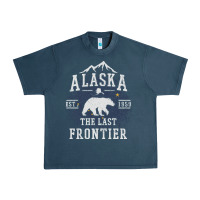 Midnight Navy Alaska The Last Frontier Urban Heavy Tee - lanVoArt