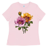 Bubblegum Pink In Your Eyes Rose Ladies Tee - LillyAllenDesigns