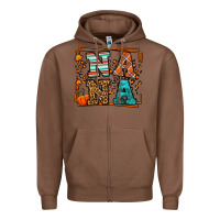 Chestnut Fall Autumn Leopard Nana Zipper Hoodie - LillyAllenDesigns