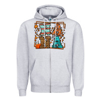 Heather Grey Fall Autumn Leopard Nana Zipper Hoodie - LillyAllenDesigns