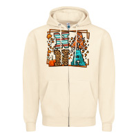 Sandshell Fall Autumn Leopard Nana Zipper Hoodie - LillyAllenDesigns