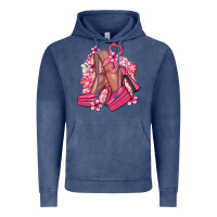 Vintage Denim Cancer high heels Cancer Awareness Vintage Hoodie - HowdyJamesFarm
